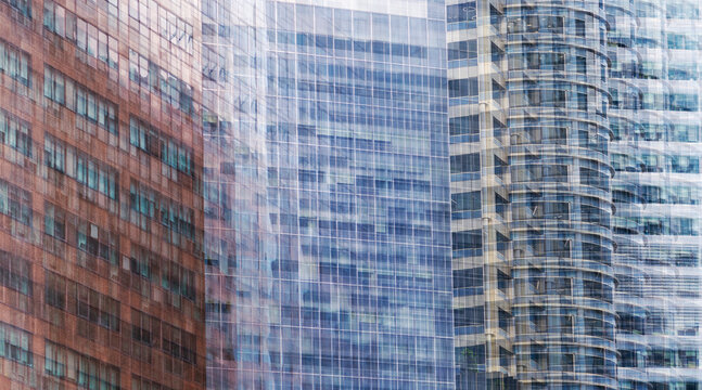 Urban office buildings texture creating clean abstract background surface