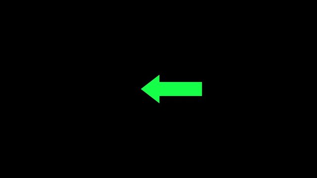 White left arrow icon on black background symbolizing back, return, navigation, direction, and previous action. Minimal flat design suitable for UI, web, app, signage, and infographic use.