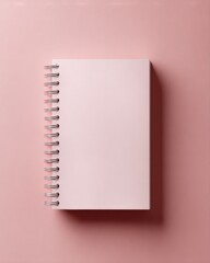 open blank notebook for notes and creativity, minimal stationery mockup