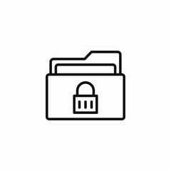 Obraz premium secured locked folder icon sign vector