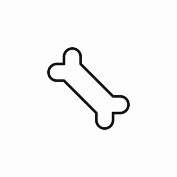 single stylized bone icon sign vector