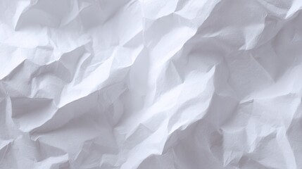 crumpled white paper texture background, minimal empty template for graphic design