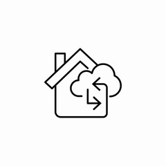 Obraz premium cloud data transfer icon sign vector