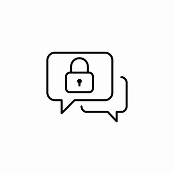 encrypted secure chat icon sign vector