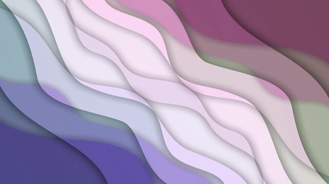 Abstract Wavy Lines in Pastel Colors.