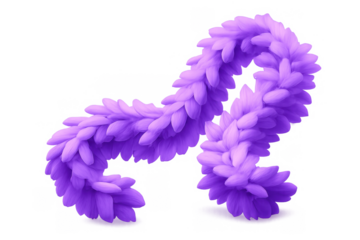 Vibrant purple mardi gras feather boa design for festive celebrations and creative projects