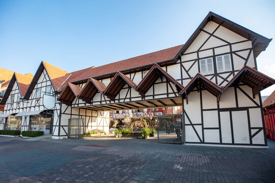 Germanic village in Blumenau with typical German houses, Santa Catarina, Brazil