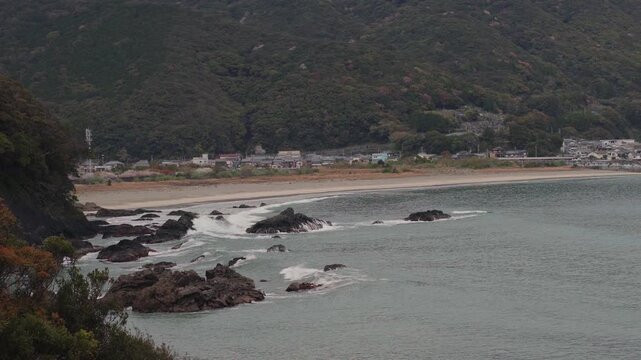 Irino coast scenery in Kochi Prefecture, Japan. 