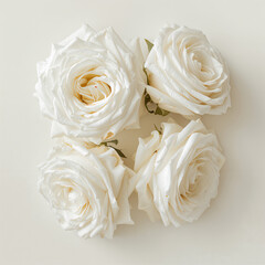 white rose on white background