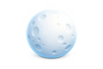 Full moon icon design for celestial themes and nighttime illustrations