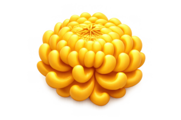 Golden chrysanthemum icon design in soft yellow tones for decorative use