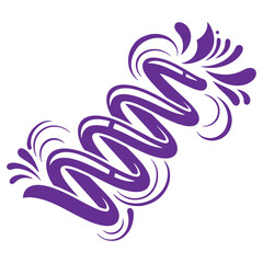 Abstract Purple Swirls Design Element for Graphic Design Projects and Websites