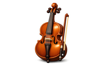 Cartoon cello icon illustration for music education and composition design