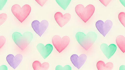 Pastel heart pattern background for Valentine's Day