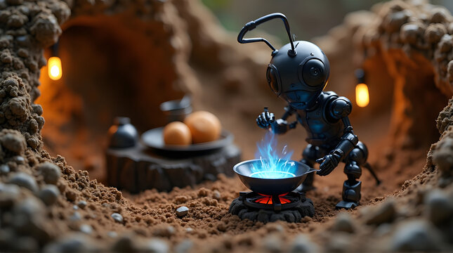 Ai generative, robot in exile