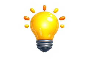 Innovative lightbulb icon for creative design and inspiration