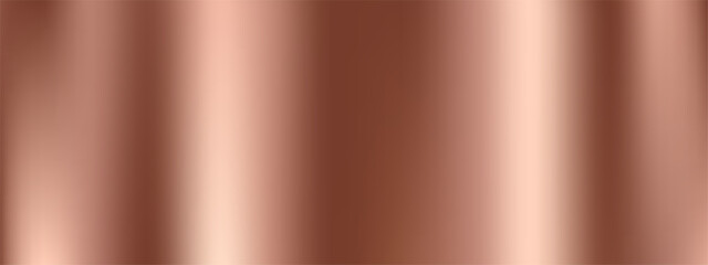 Copper, bronze metal foil gradient abstract vector background