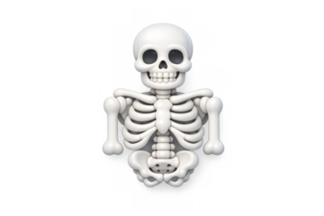 Simplified bone anatomy illustration for educational and medical design