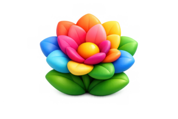 Vibrant blooming flower icon for spring and summer decoration design