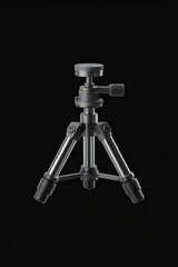 A tripod stand on a black background