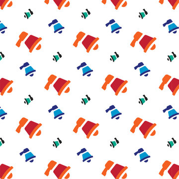 Seamless Pattern of Colorful Megaphones for Marketing and Promotion