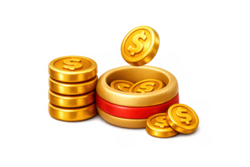 Charity coin icon design for donation platforms and financial apps