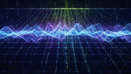 Digital waveform visualization with grid background