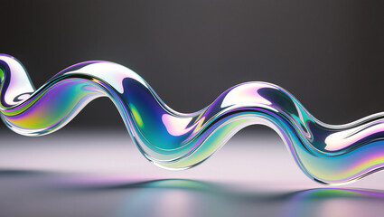 Chromatic Wavy Glass Helix