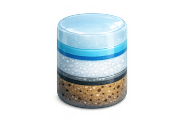 Arctic ice core illustration on geometric gradient background for educational and scientific use