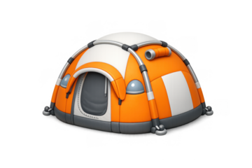 Arctic camping expedition icon - modern tent design for adventure themes