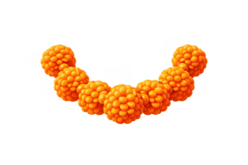 Vibrant marigold garland composition for festive decoration and design