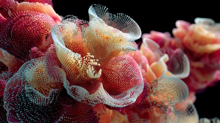 Intricate machine-generated art showcasing the beauty of generative systems through vivid colors and unique patterns.