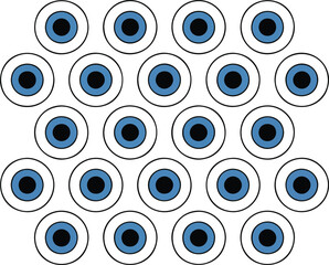 Seamless black and white circle and dot pattern vector background