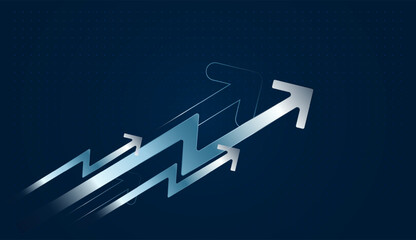 Dynamic arrow design representing efficiency, innovation, and marketing growth. and Arrow graphic expressing marketing strategy, direction clarity, and performance growth © Paradox-D