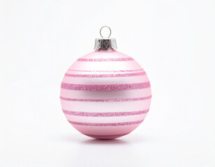 Pink glittery christmas ornament