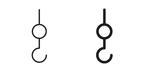 Winch hook icons with different styles. Vector logo illustration simple design. © Creatives