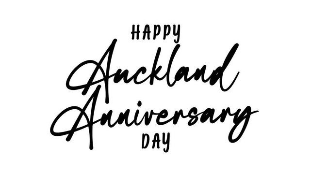 Happy auckland anniversary day text animation suitable for social media posts, greeting cards, posters, websites, and event invitations.