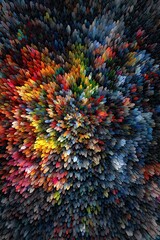 A generative AI neural network creates complex and mesmerizing visual patterns, showcasing the power of artificial intelligence in art.