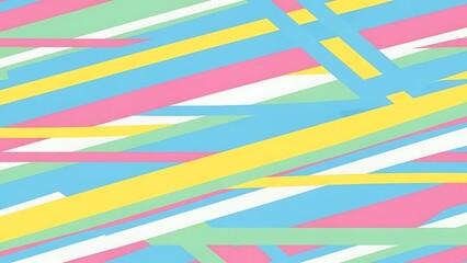 Obraz premium Abstract composition featuring overlapping pastel-colored lines creating a dynamic visual effect.