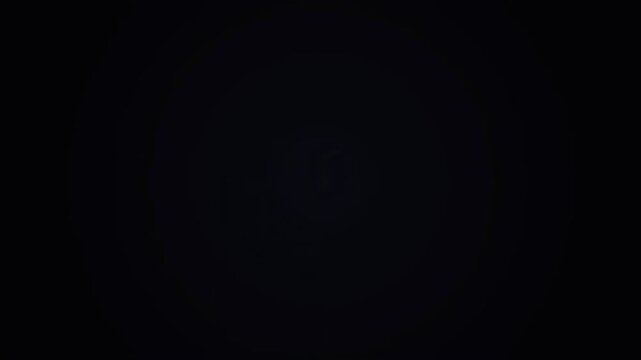 Dark Blue Circle on Black Background.