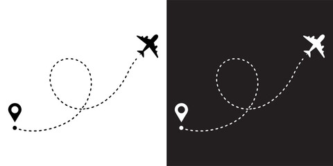 Airplane silhouette vector. Airplane icon. Simple airplane illustration