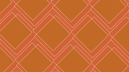 Abstract red geometric pattern with seamless decorative shapes for wallpaper and fabric design