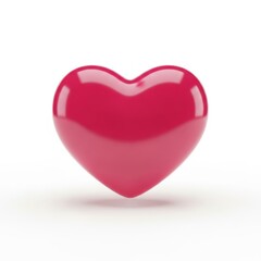 Fototapeta premium Red heart icon isolated on white background