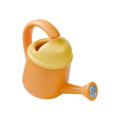3d Colorful Watering Can Tool Agricultural and Garden Concept Cartoon Design Style Isolated on a White Background. Vector illustration