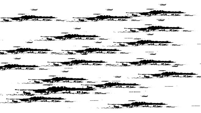 Abstract Digital Glitch Texture with Horizontal Lines and High Contrast Distorted Data Pattern Background - Powered by Adobe