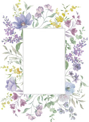 
Watercolor Spring Floral Frame. Hand drawn illustration. Perfect for wedding invitations, greeting cards, posters, and elegant branding design. Hand drawn illustration. Vector EPS.

