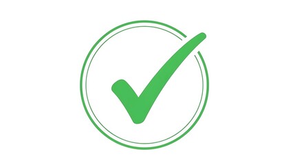 Green checkmark in circle illustration