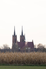 krajobraz polskiej wsi jesienną porą