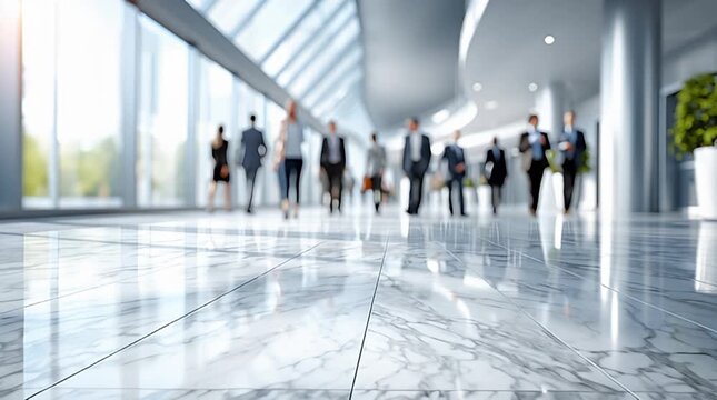Business Meeting und B&uuml;ro Alltag unscharfe Menschen moderne Corporate Lifestyle Hintergrund Set