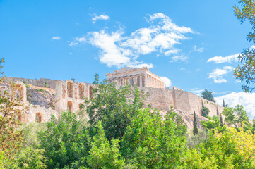 Fototapeta premium Le Parthénon, vestiges du site de l'Acropole, à Athènes en Grèce.